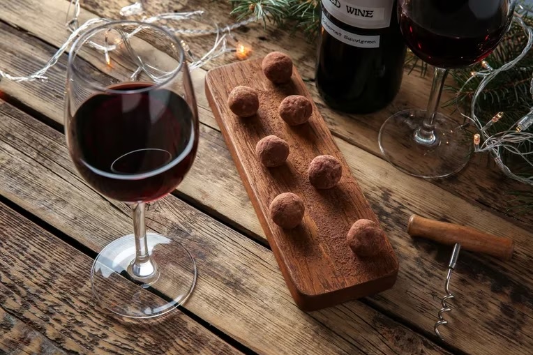 chocolate y vino